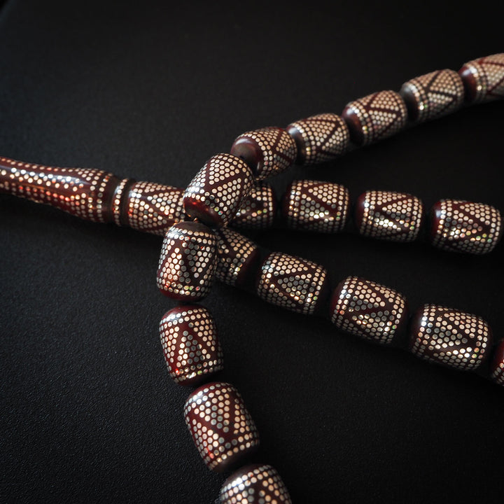 Limited Edition - Kuka Tasbeeh with Pure 1000 Silver Detailing - WATE058