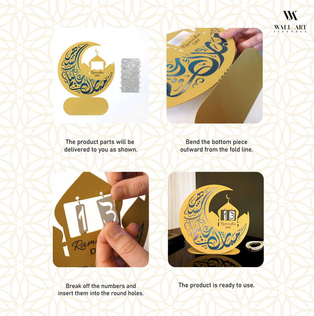 Metal Ramazan Takvimi Written Ramadan Calendar - WAMH218
