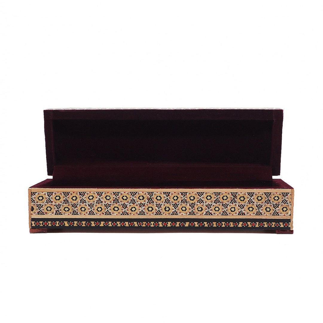 Traditional Motif | Handcrafted Hatem-Inlaid Wooden Box - WAAH396
