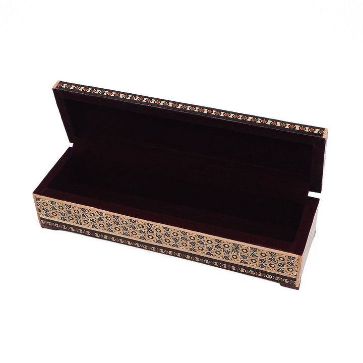 Traditional Motif | Handcrafted Hatem-Inlaid Wooden Box - WAAH398