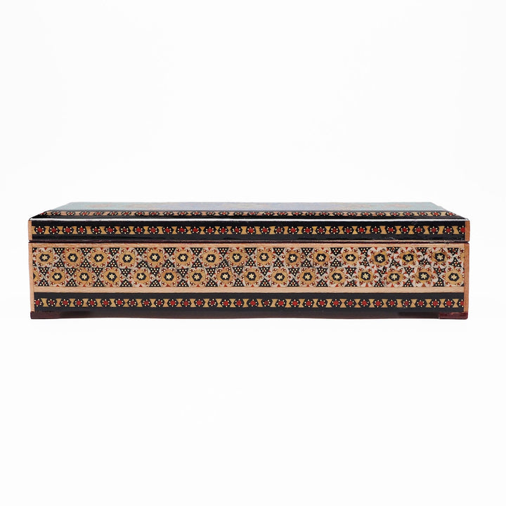 Traditional Motif | Handcrafted Hatem-Inlaid Wooden Box - WAAH405