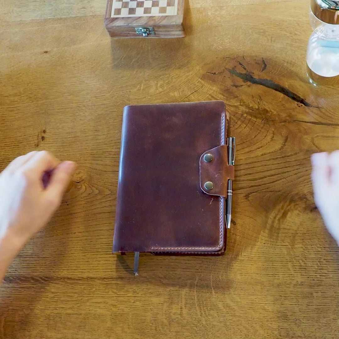 A5 Notebook Organizer Leather Case - WAMD005