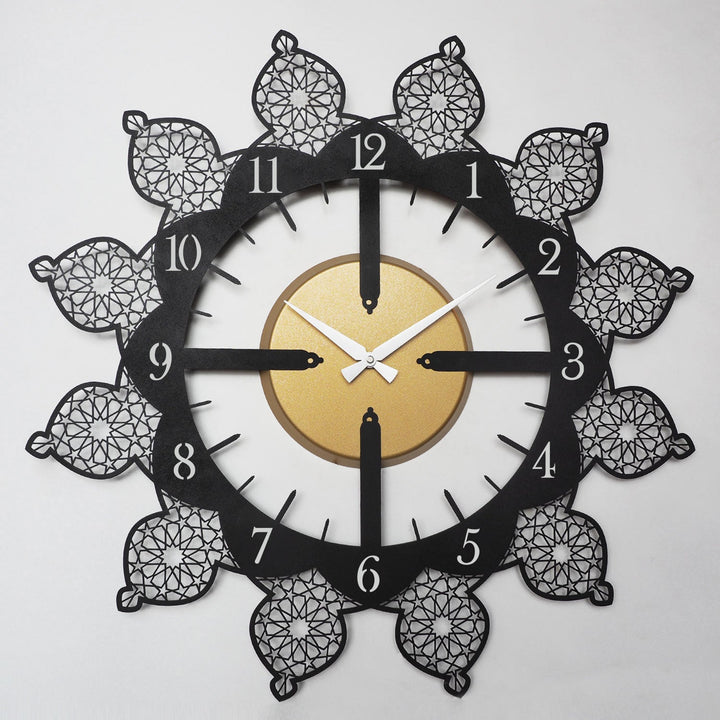 Horloge murale en métal à motif islamique - WAMS022