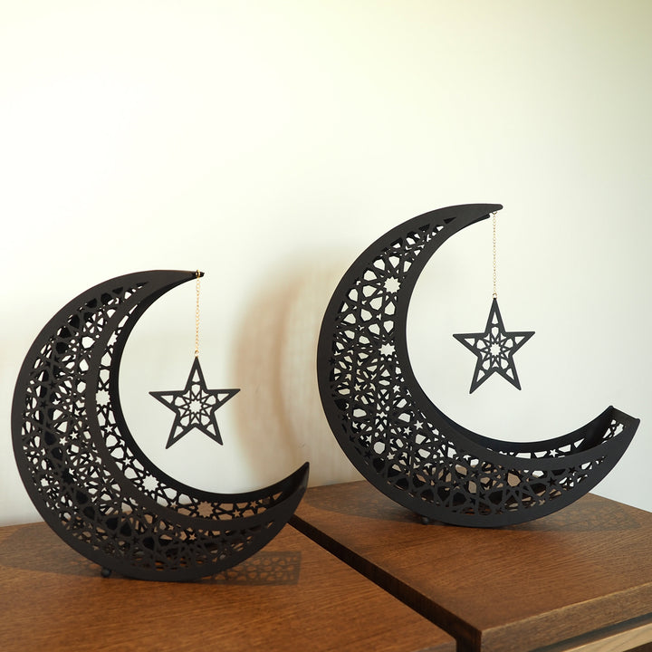 Décor islamique en métal croissant de lune Set of 2 - WAMH106