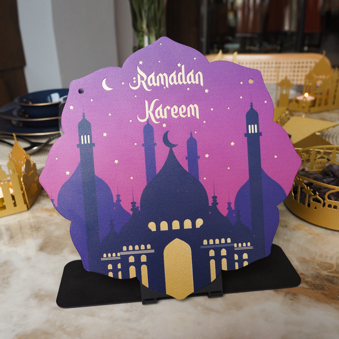Ramadan Kareem Décoration de table en métal coloré - WAMH126