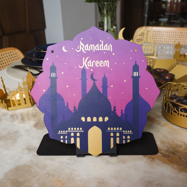 Ramadan Kareem Décoration de table en métal coloré - WAMH126