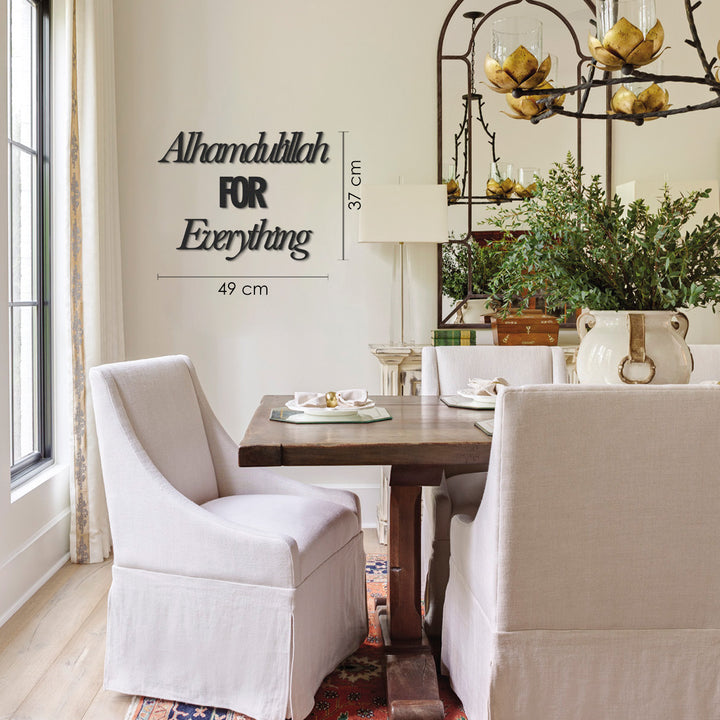 Alhamdulillah For Everything Metal Wall Sign - WAM131