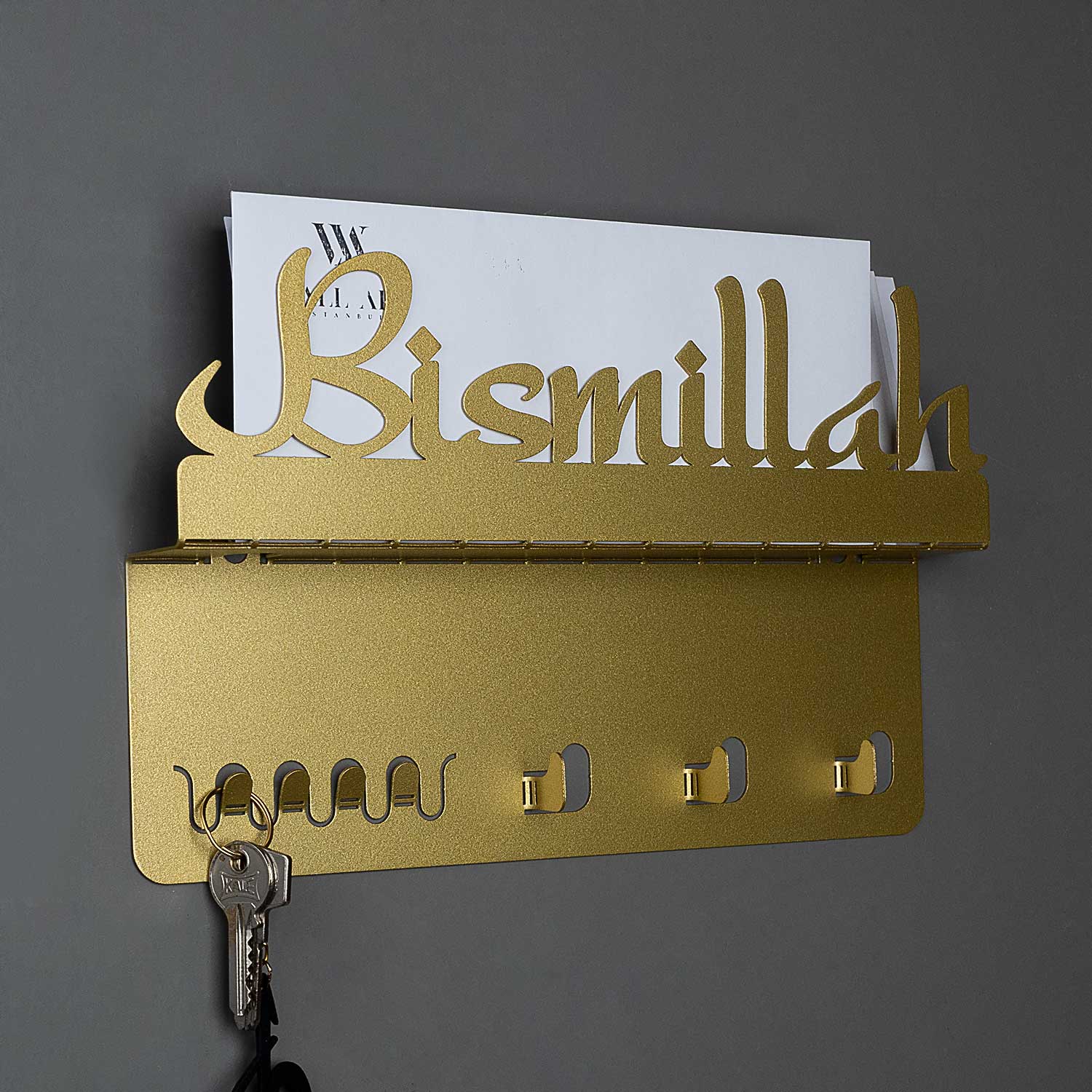 Gold wall key holder best sale