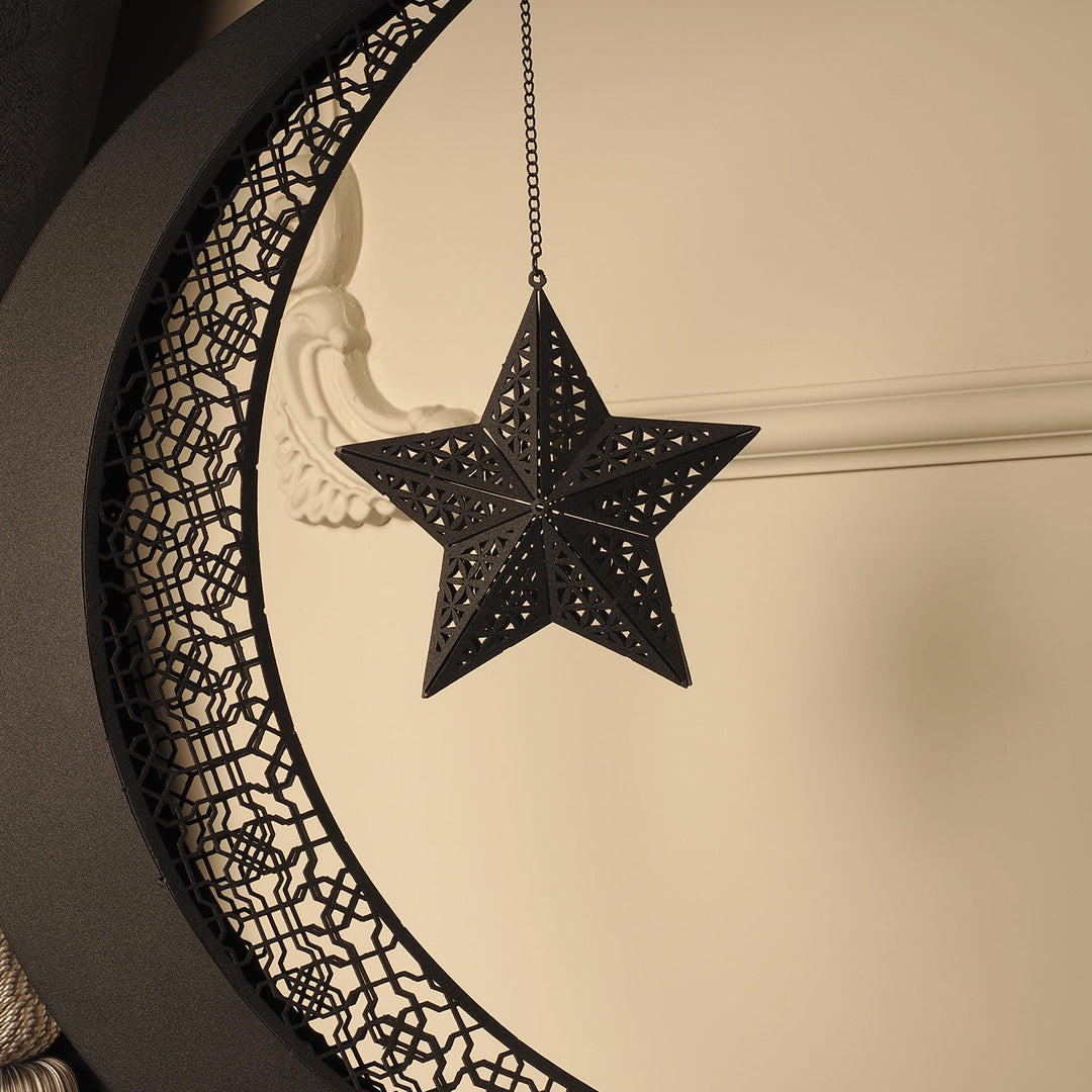 Croissant de lune en métal 3D Décor islamique - WAMH110