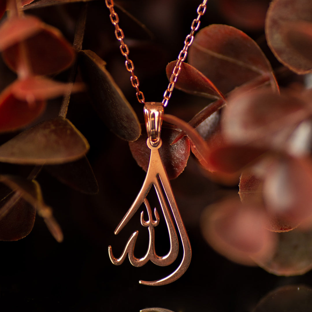 Tear Drop Allah Necklace 925 Sterling Silver - WAMT008