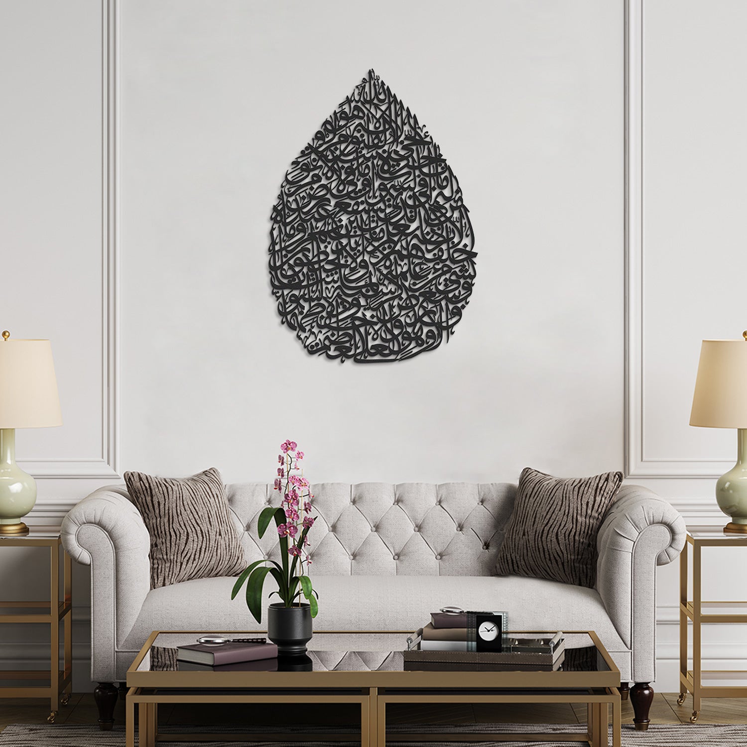 Black teardrop metal shop wall sconce