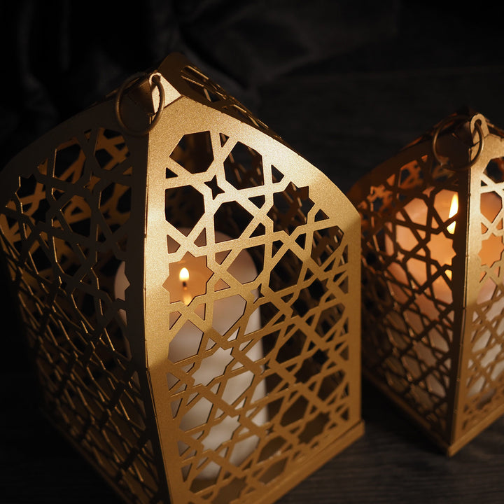 Satz von 2 islamischen Metall-Kerzenhalter - WAMH130