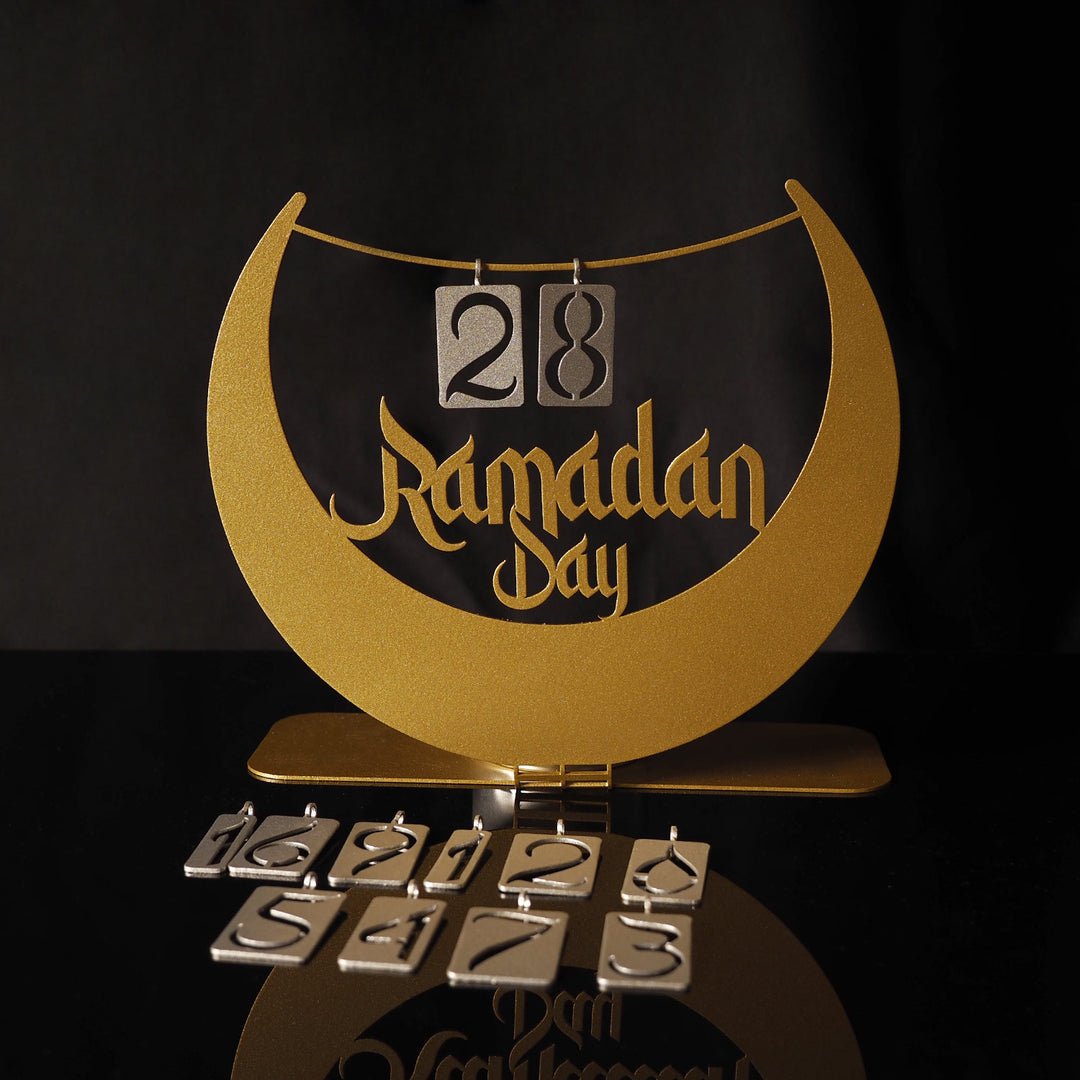 Calendrier du Ramadan Décoration de table en métal - WAMH125