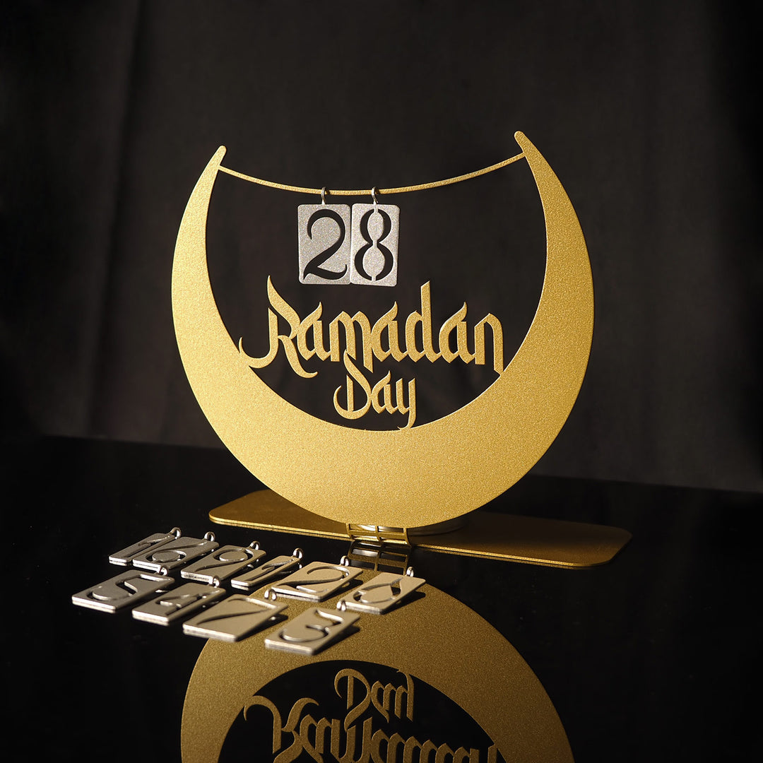 Calendrier du Ramadan Décoration de table en métal - WAMH125