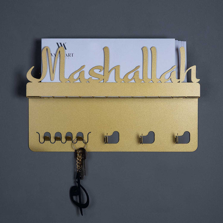 Maşhallah Yazılı Metal Duvar Anahtarlığı - WAMH027