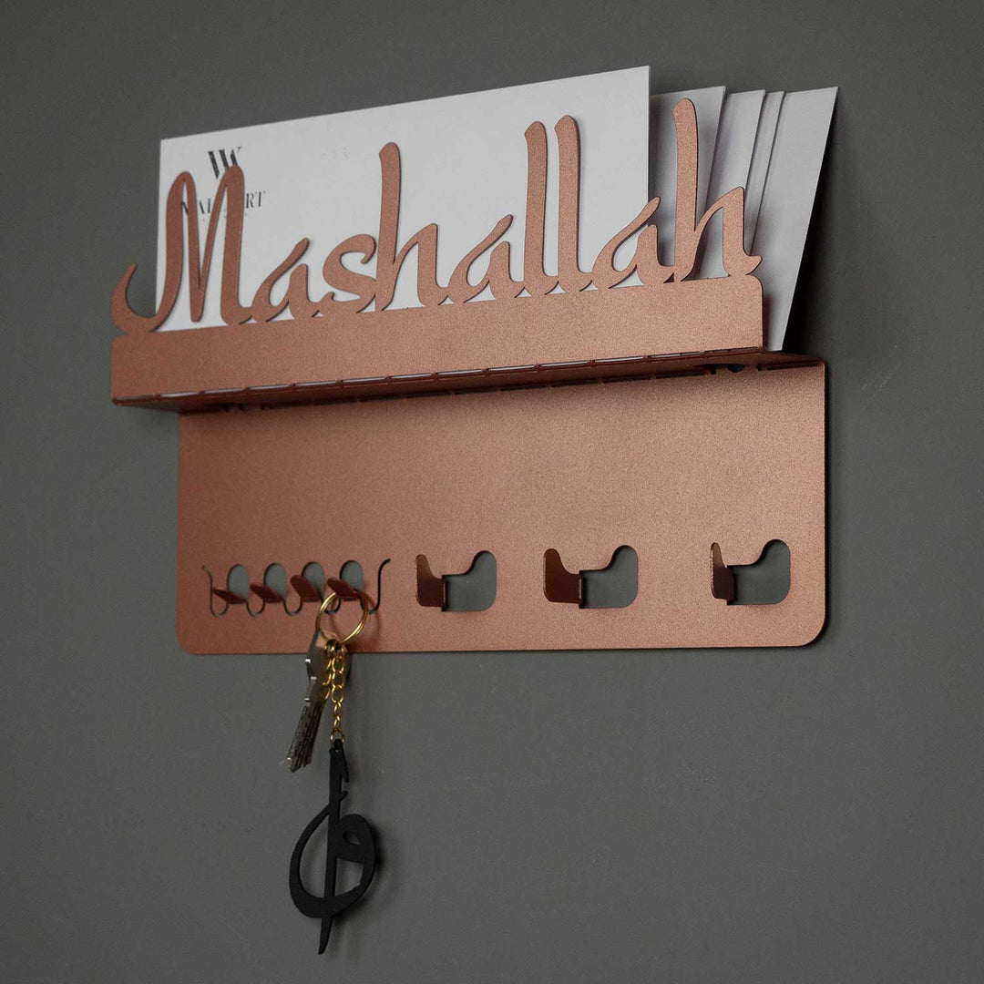 Maşhallah Yazılı Metal Duvar Anahtarlığı - WAMH027