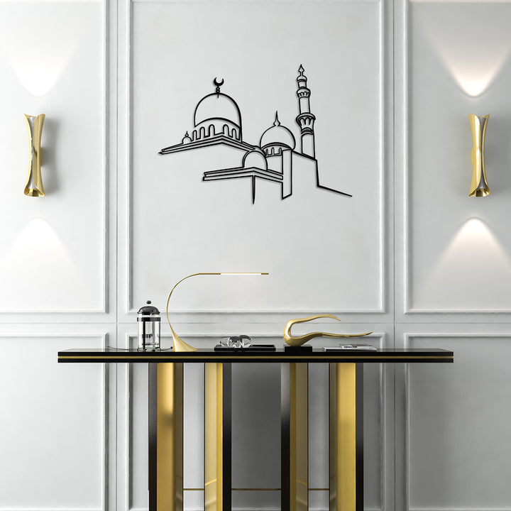 Mosque Silhouette Metal Islamic Wall Art - WAM159