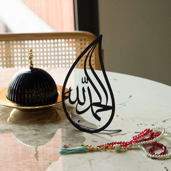 Décoration de table en métal Alhamdulillah Teardrop - WAMH089