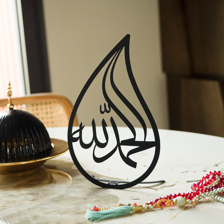 Décoration de table en métal Alhamdulillah Teardrop - WAMH089