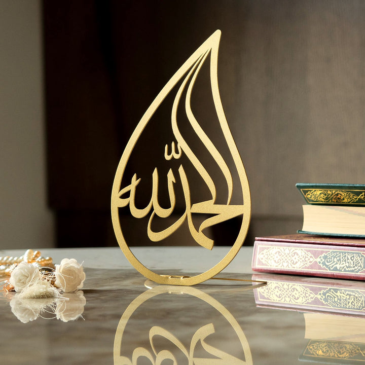 Décoration de table en métal Alhamdulillah Teardrop - WAMH089